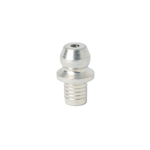 Ingrassatore dritto di alta qualità con attacco da 3/16", senza sfera di ritegno, fondo filettato, per sistemi di lubrificazione industriali.