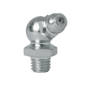 Ingrassatore Zerk SAE-LT 65˚ da 1/4'' x 28 di alta qualità con base esagonale ed estremità filettata per una lubrificazione precisa dei macchinari industriali.
