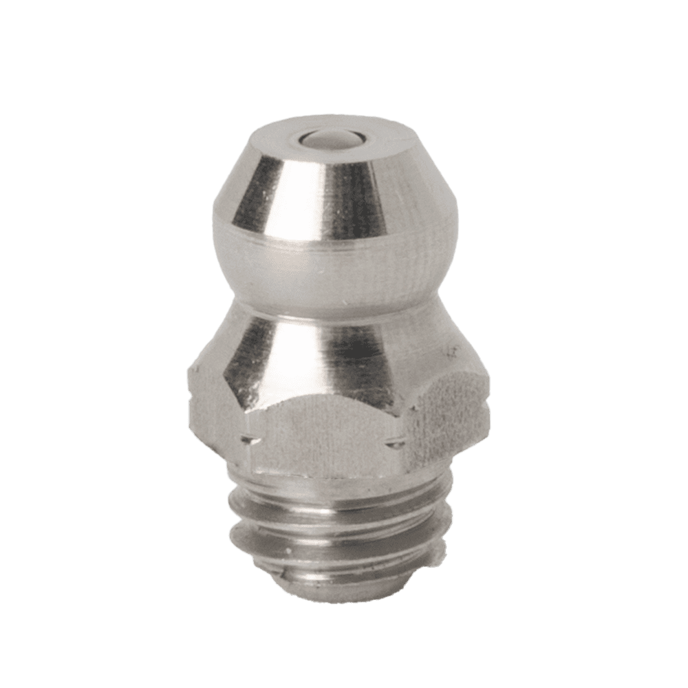 Boquilla de engrase recta corta cónica M6 x 1 de primera calidad, acero inoxidable 316, roscas precisas, ideal para necesidades de lubricación industrial.