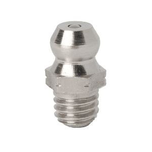 Ingrassatore dritto conico M6 x 1 Premium, acciaio inossidabile 316 (A4), base filettata, ideale per sistemi di lubrificazione industriali.