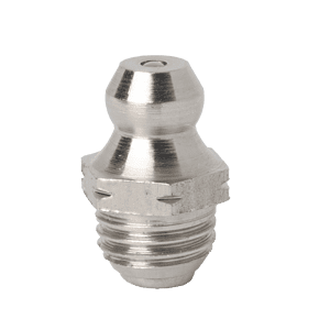 Ingrassatore dritto conico M8 x 1 Premium, acciaio inossidabile 316 (A4), base filettata, per esigenze di lubrificazione industriale.