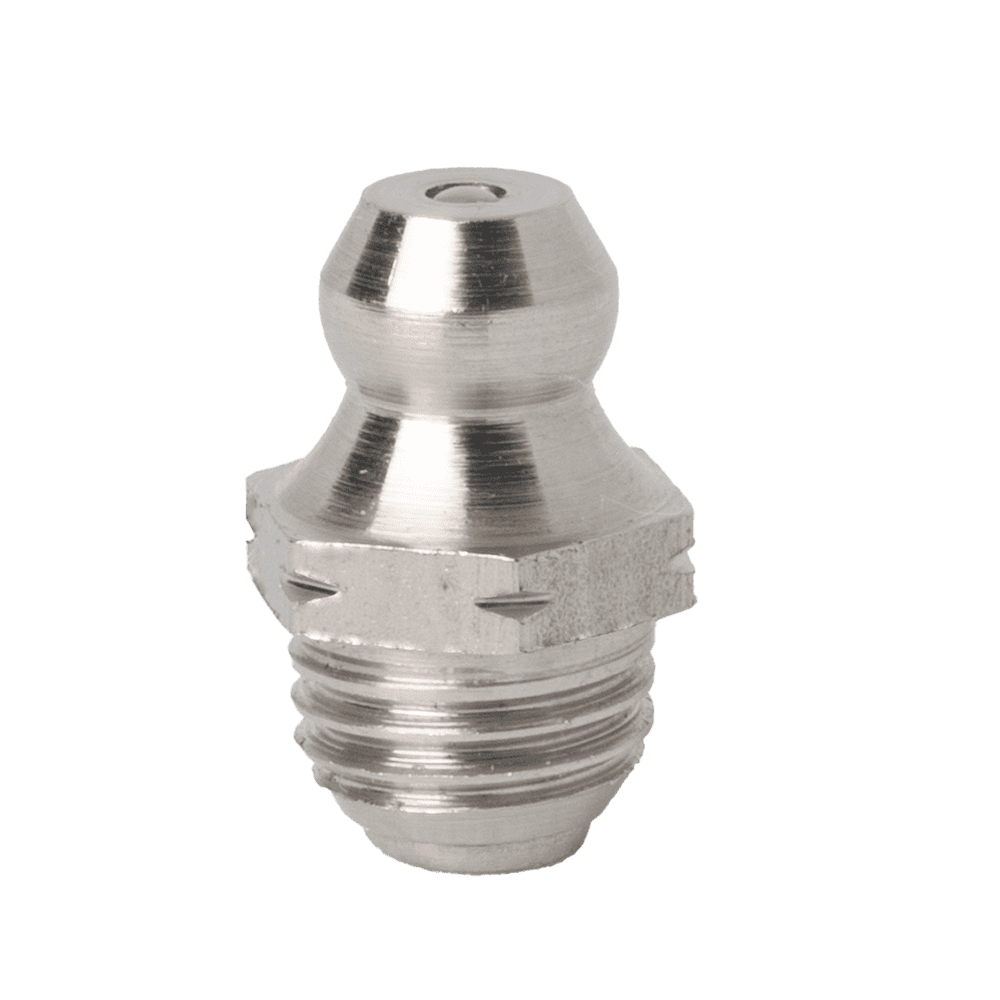Boquilla de engrase cónica recta M8 X 1 de primera calidad, acero inoxidable 316 (A4), base roscada, para necesidades de lubricación industrial.