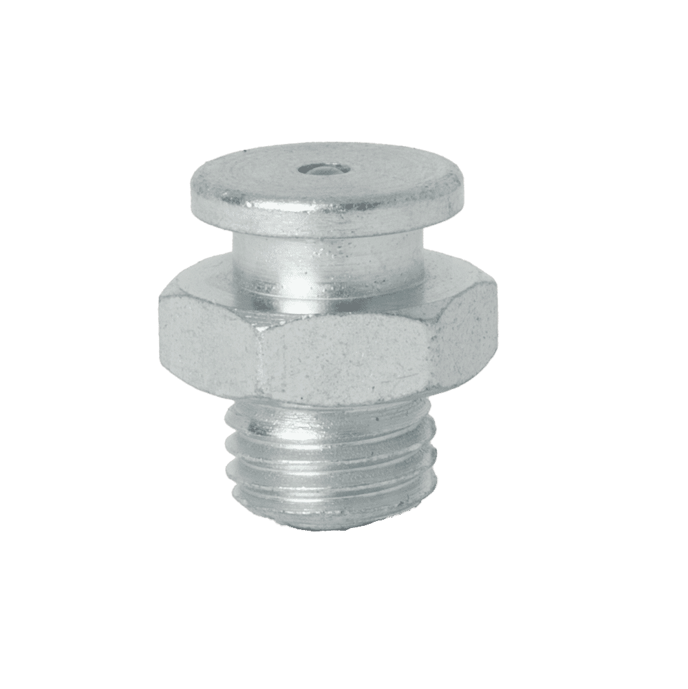 High-Quality M8 X 1 10Mm Button Head Grease Nipple Plug, Threaded End, Showcased On White—Ideal For Global Industrial Applications.