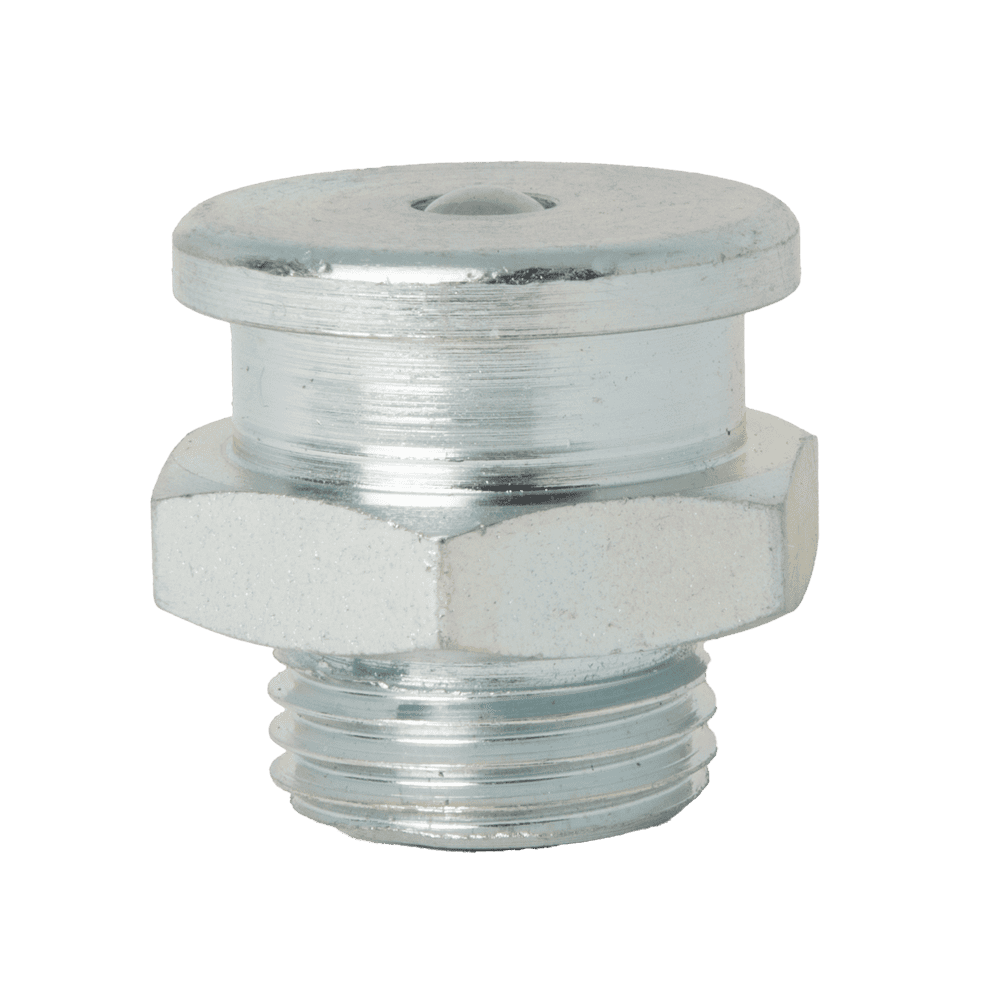 Premium M16 X 1.5 22Mm Din3404 Button Head: Silver Hex Plug, External Thread, Hex Centre, Smooth Top. Ideal For Grease Fittings.