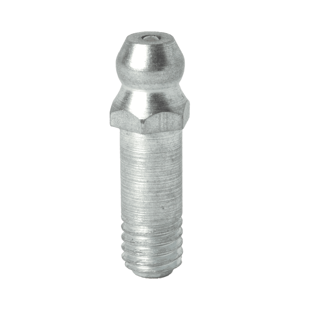 Premium M6 X 1 Straight Grease Nipple, 23Mm Long, Threaded End, Smooth Rounded Head; Ideal For Industrial Lubrication Systems.