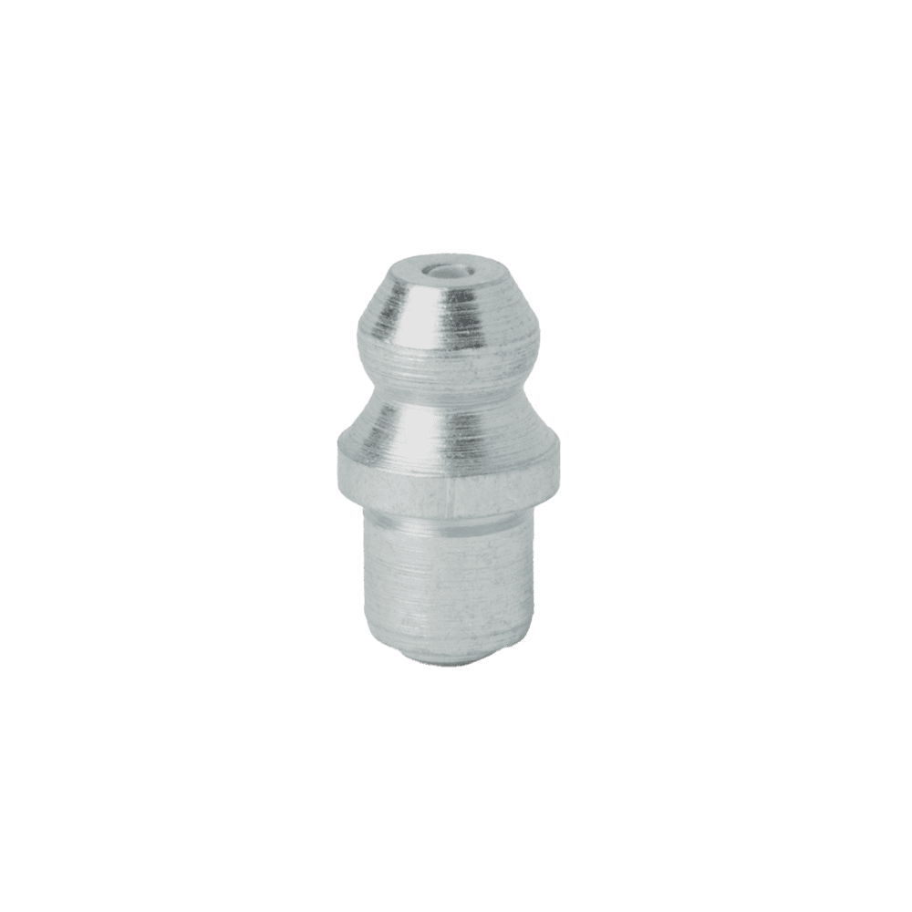 Premium 6 mm rak smörjnippel med drivanslutning, metallisk med utvidgad mitt, precisionstillverkad för industriella smörjsystem.