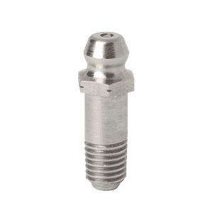 Ingrassatore dritto Premium da 1/4" x 28 SAE-LT in resistente acciaio inossidabile 303, in bianco. Ideale per la lubrificazione industriale.