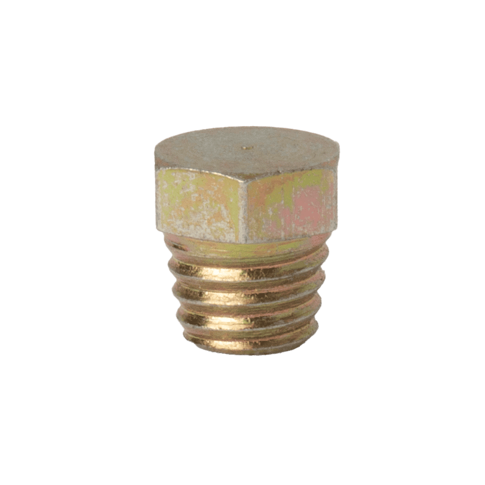 Premium M6 X 1 Thread Forming Plug With Durable Brass Hex Head And Clear Threading, Showcased Upright Against A White Background.