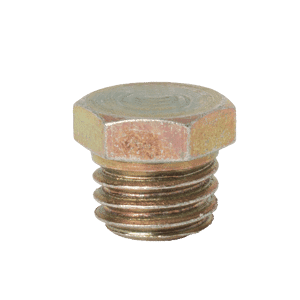 Tappo conico M8 x 1,25 di alta qualità, bullone metallico esagonale con parte superiore piatta e corpo filettato, ideale per ingrassatori industriali.