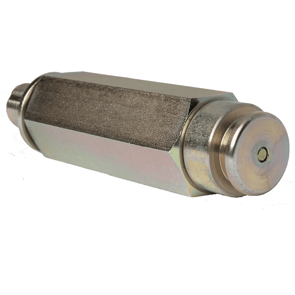 Ingrassatore a testa bombata da 22 mm, a prova di perdite ad alta pressione, lungo 113 mm, corpo esagonale, filettatura M16x1,5, fessura di scarico su sfondo bianco.