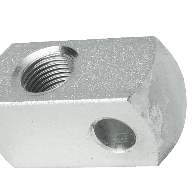 High-Quality 1 Way Anchor Block - 1/8 Bsp With A Top Threaded Hole, Smooth Side Port. Ideal For Industrial Grease Nipples.
