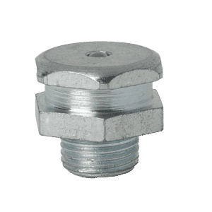 Tappo esagonale a testa bombata britannico di alta qualità da 1/8" x 28 BSP (G1/8"); resistente metallo argentato, base filettata, parte superiore piatta: guarnizione ideale per raccordi per tubi.