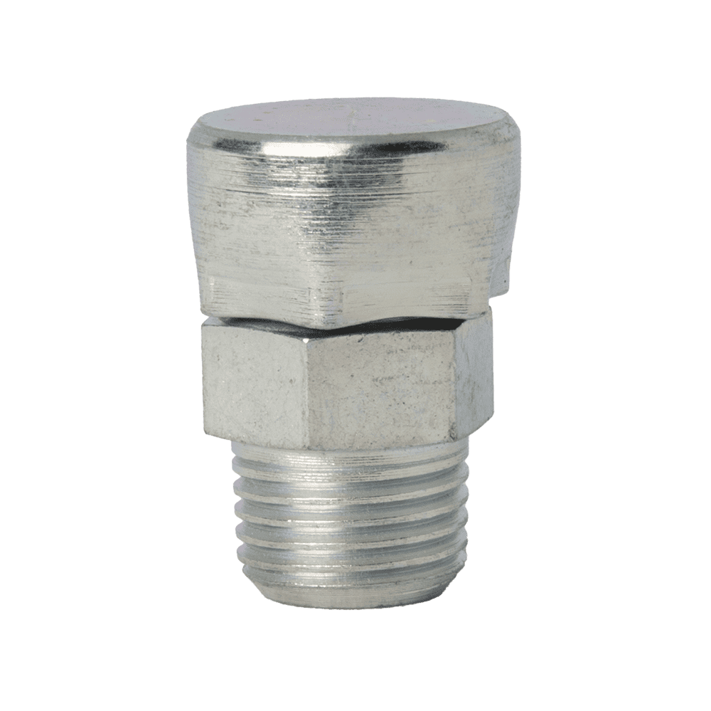 High-Quality 1/8'' X 27 Ptf Zinc-Plated Breather Vent, Flat Top, Threaded Base For Pipe Sealing. Ideal For Industrial Grease Nipples.
