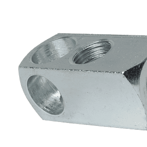 Blocco di ancoraggio a 1 via di alta qualità - Doppio montaggio, dado di accoppiamento esagonale lavorato con precisione con più fori per raccordi industriali.