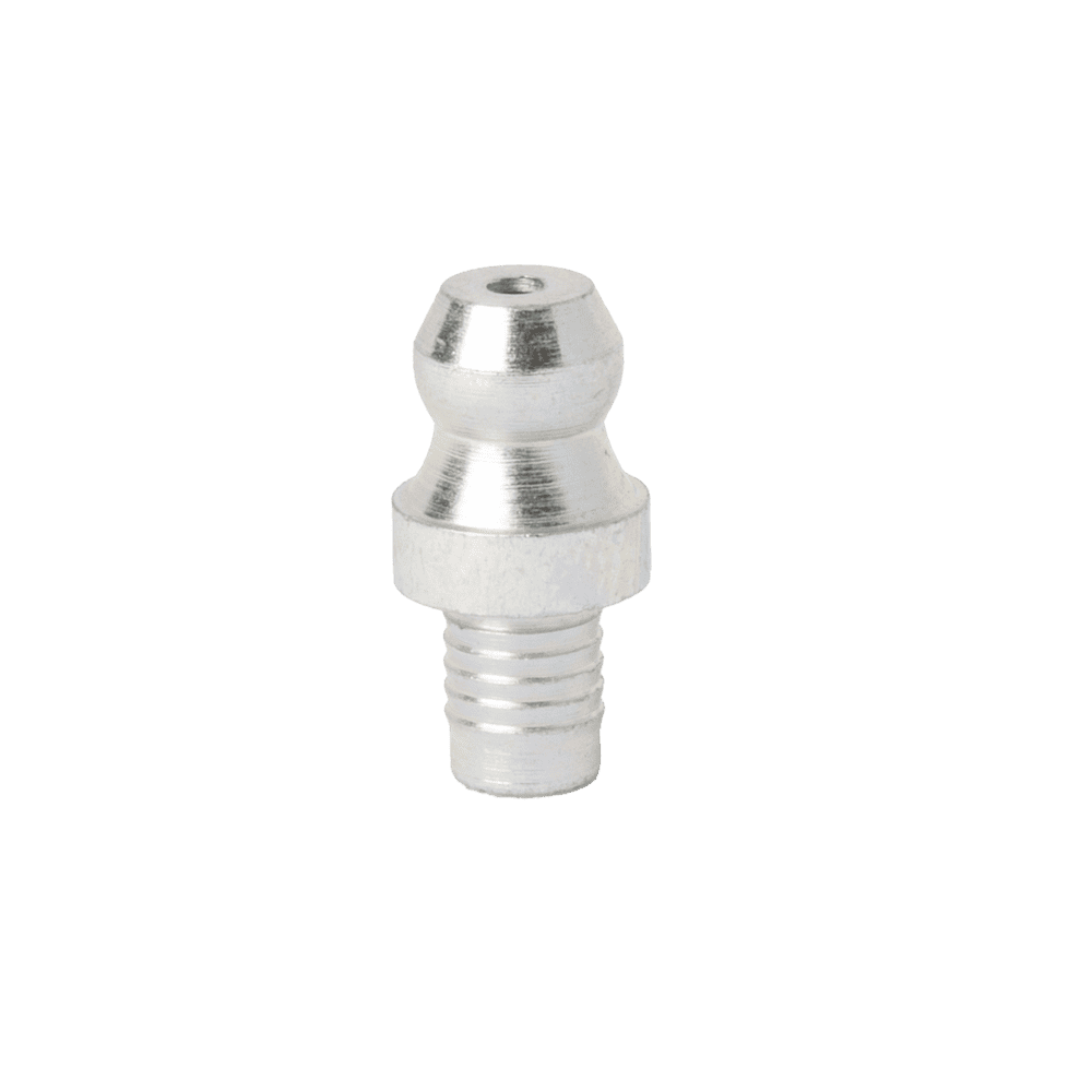 Premium 3/16'' smörjnippel med drivkoppling, ingen kulspärr, hållbar metallfinish, gängad bas, för industriella smörjsystem.
