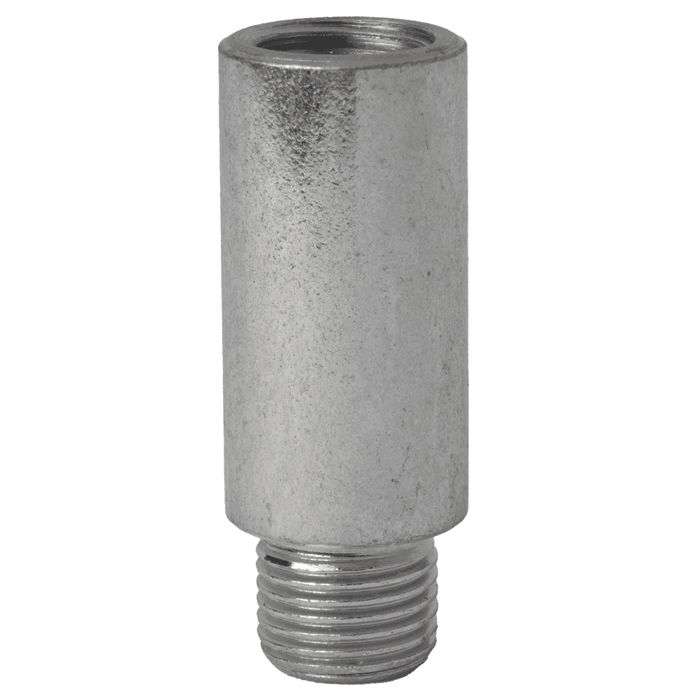 Adaptateur de levage mâle-femelle 1/8'' x 28 BSP de qualité supérieure, métal de haute qualité, filetages et finition précis, présenté sur fond blanc.