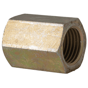 Adattatore in ottone di alta qualità con filettatura femmina da 1/8" BSP a 1/4" BSP, dado di accoppiamento esagonale per collegamenti affidabili di tubi industriali.